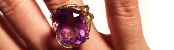 Bespoke Commission // amethyst and 18ct yellow gold cocktail ring // Tessa Packard