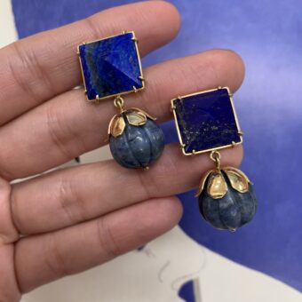 lapis sodalite drop earrings
