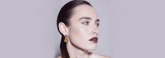 gorgeous amber amethyst bee earrings