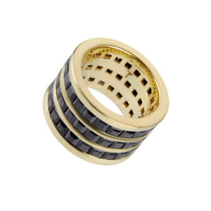 Triple sapphire eternity ring stack by Tessa Packard London Contemporary Fine Jewellery