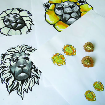 Lion Commission Earrings / Bespoke Jewellery / Tessa Packard London