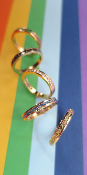 rainbow stacking rings