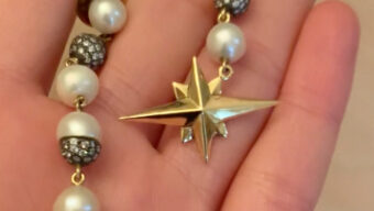star pearl drop amazing earrings