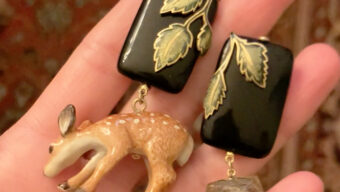 fawn deer animal earrings