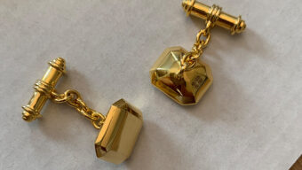tessa packard gold chain link cufflinks