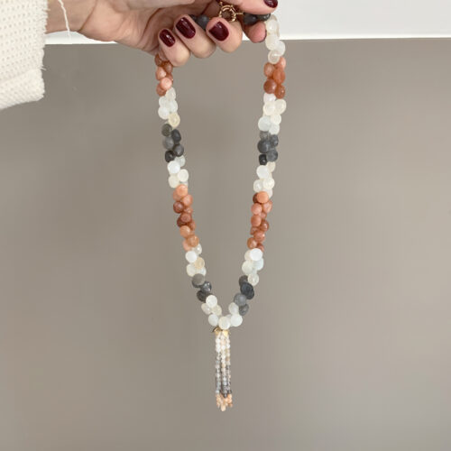 moonstone tassel necklace