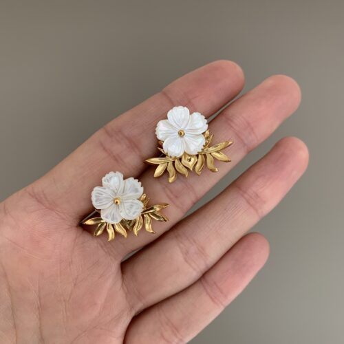 white flower earrings tessa packard