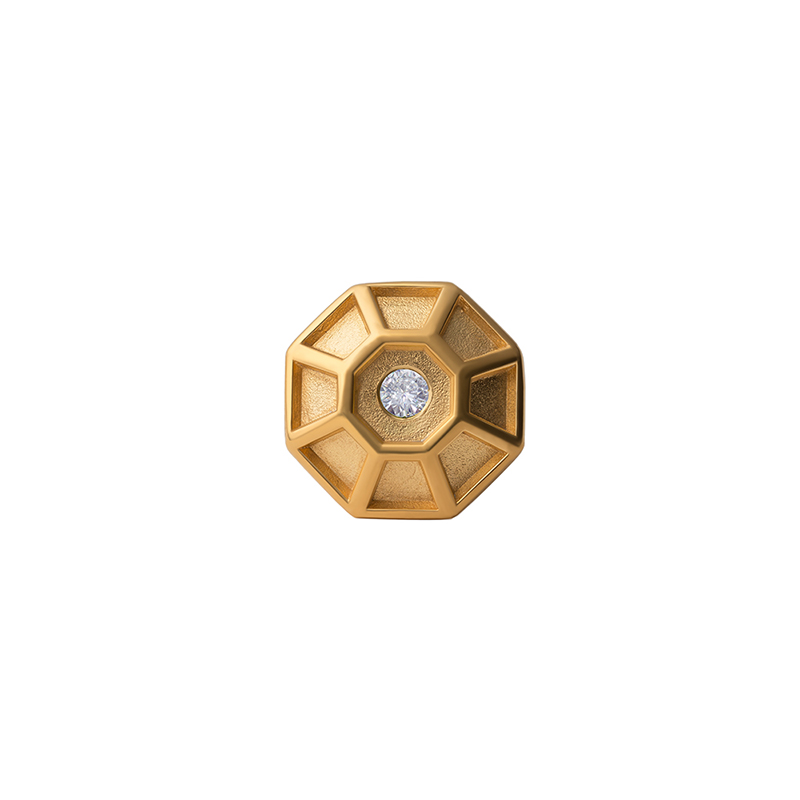gold vermeil diamond birthstone pendant