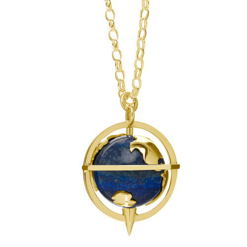 laps lazuli earth pendant