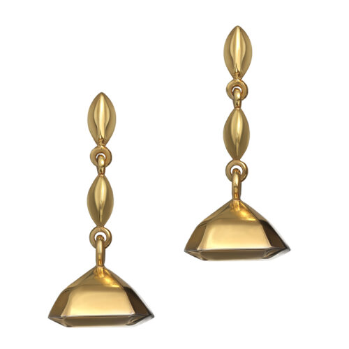 gold plated drop earrings