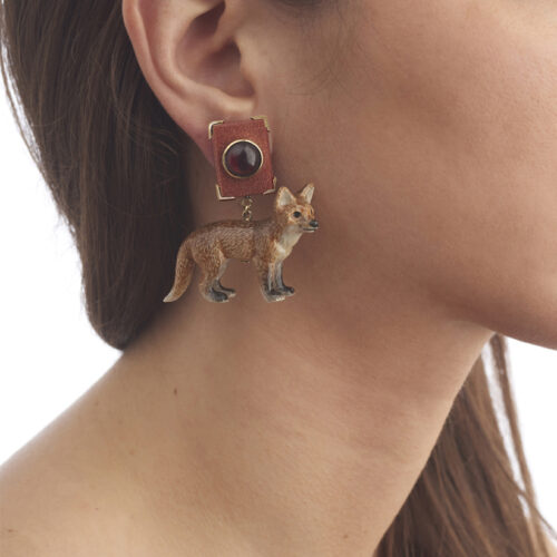 model earring fox earring