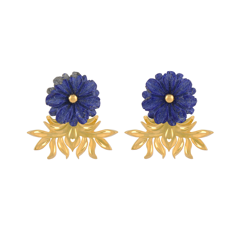 lapis lazuli and gold earrings