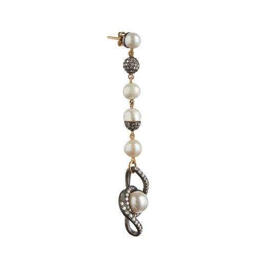 diamond and pearl chandelier earrings