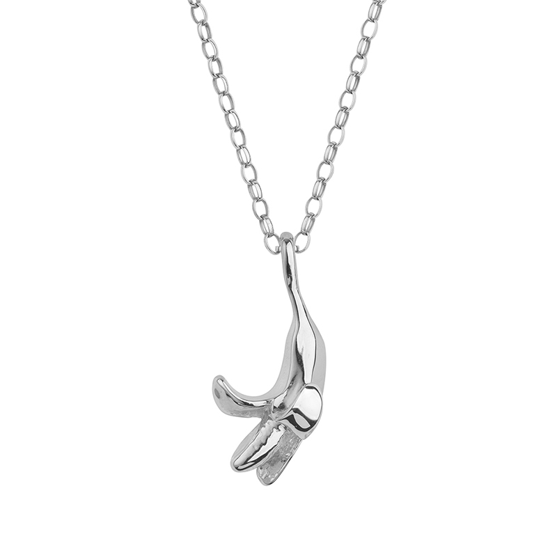 sterling silver banana necklace pendant