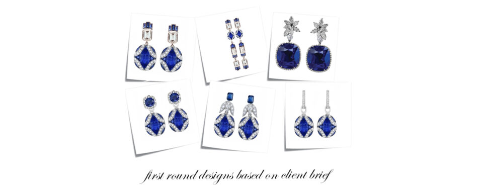 bespoke sapphire and diamond earring options