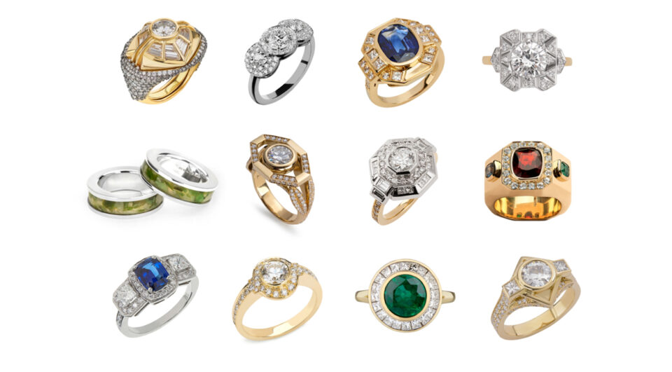 Assortment of bespoke engagement rings