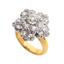 bespoke diamond flower ring