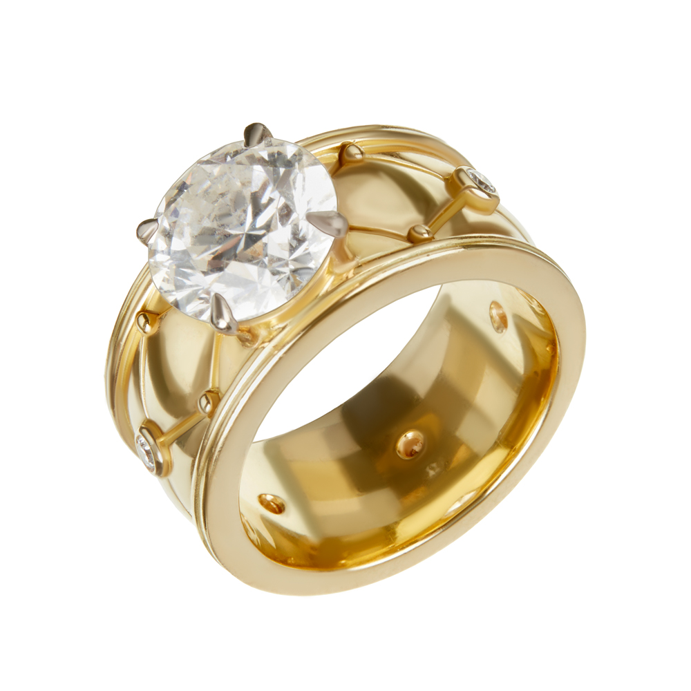 bespoke gold diamond engagement ring