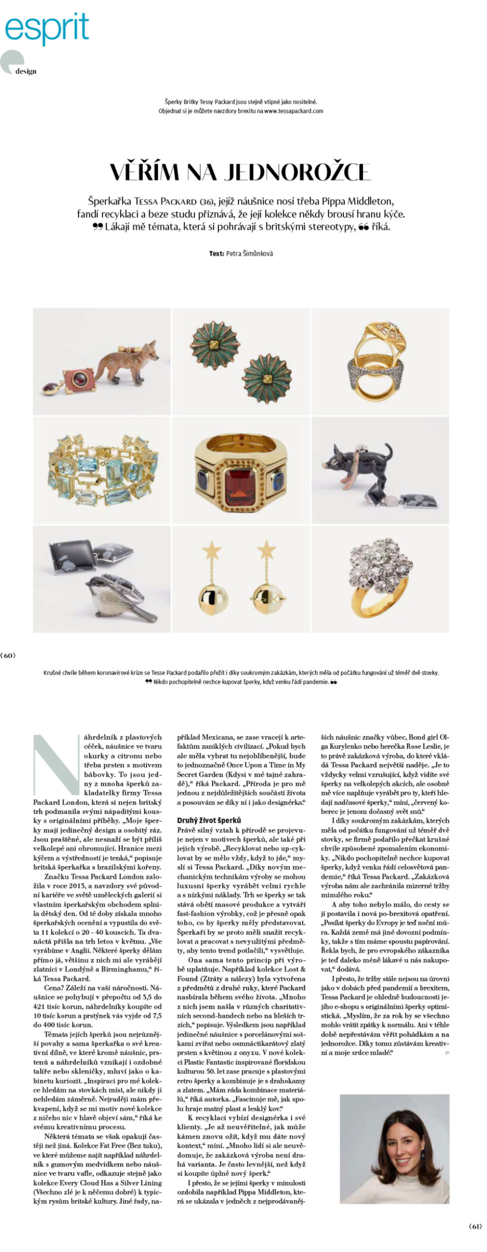 tessa packard esprit magazine fine jewellery interview bespoke jewellery design