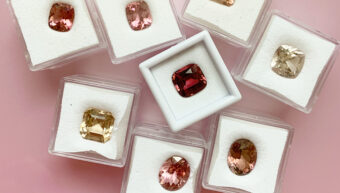 pink tourmaline gemstones