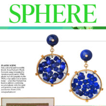 resin lapis lazuli drop earrings