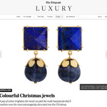 lapis and gemstone elegant drop earrings
