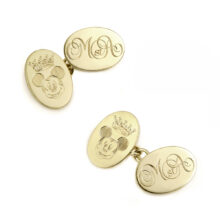 MICKEY MOUSE GOLD CUFFLINKS