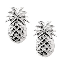 silver pineapple earrings