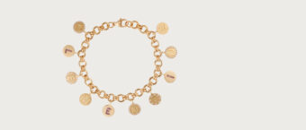 gold birthstone charm bracelet