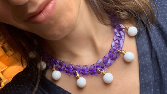 unique vintage chain bead necklace