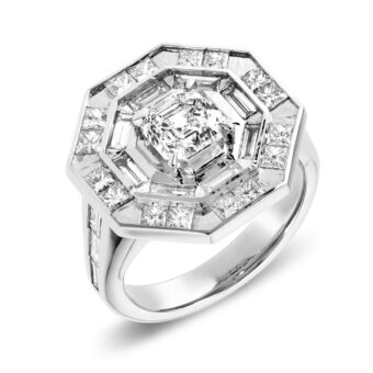 diamond platinum bespoke engagement ring