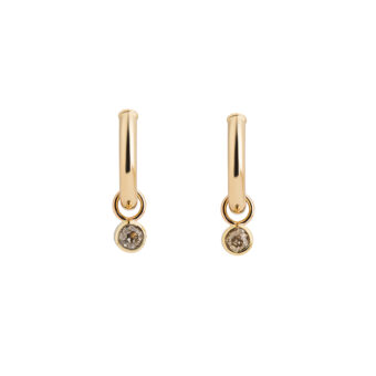 gold diamond hoop earrings