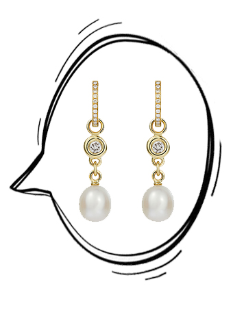pearl and diamond bridal earrings