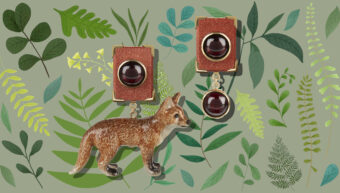 fox earrings garnet gemstone jewellery