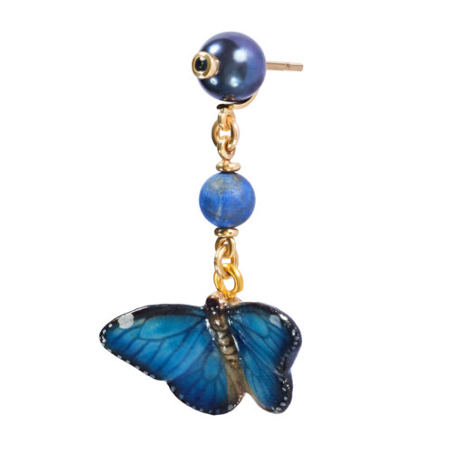 lapis butterfly earrings