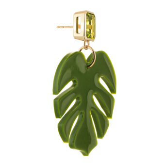 resin leaf earrings