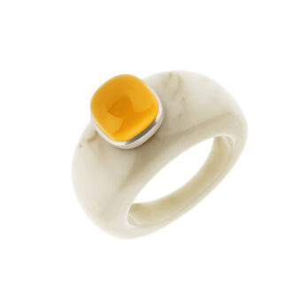 yellow agate ring