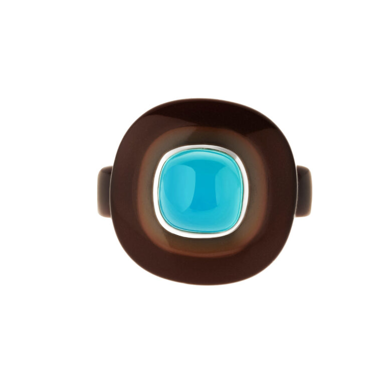 brown lucite ring