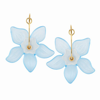 light blue flower earrings