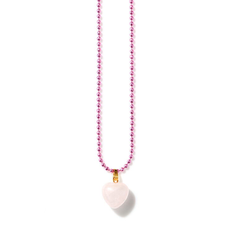 pink heart pendant necklace