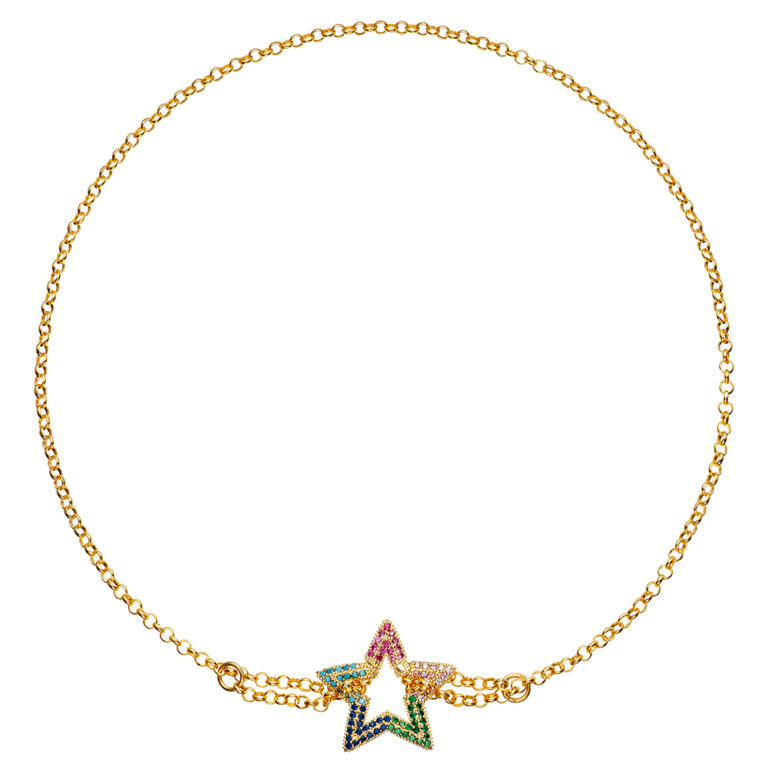 rainbow star necklace
