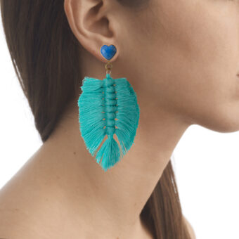 turquoise tassel earring